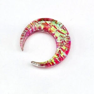 Pink Opal Glitter Glass Septum Pinchers, Handmade Size 12g to 5/8 & Customize - Picture 1 of 7