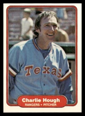 1982 Fleer #319 Charlie Hough Texas Rangers Baseball card - Image 1 of 2