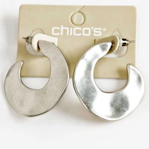 New 32mm Chicos Bold Hoop Earrings Chic Women Statement Party Vacation Jewelry - Picture 1 of 3