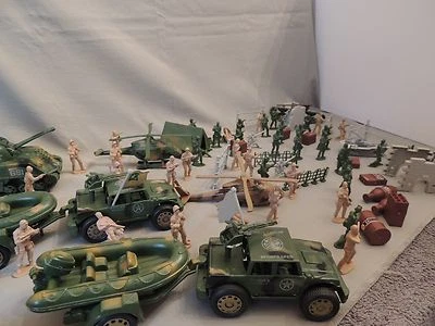 Military vehicles and troops toys.SPORTS SPED. - Image 1 of 4
