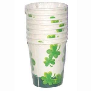 St. Patrick's Day Shamrocks Galore Paper Cups Party Supplies - Picture 1 of 1