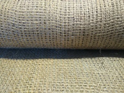 OPEN WEAVE NATURAL BURLAP FABRIC (36" wide,) Sold By The Yard - Image 1 of 4