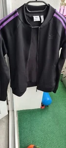 Adidas Jacke Gr.32/34 Schwarz Lila - Bild 1 von 4