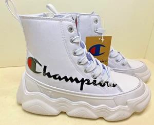 Champion Meloso Prodigy High Top White Sneakers Shoes Zip Side Women's size 6.5 - Picture 1 of 4