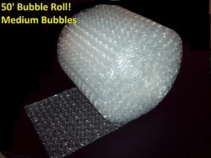50 Foot Medium Bubble Wrap® 5/16" Bubbles 12" Wide! Perforated Every 12" - Picture 1 of 2