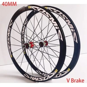 700C 40mm Road Bicycle Wheelset V/C Lap Brake Bike Clincher Wheels Cosmic Elite - Picture 1 of 14