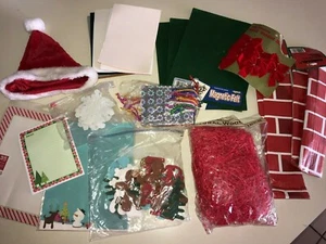 GROSSES KONVOLUT WEIHNACHTEN BASTELARTIKEL MAGNETISCH FILZ KAMIN PAPIER COMPUTER SCHLEIFEN WOW!! - Bild 1 von 1