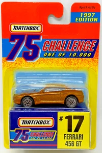 Matchbox 1996 - Ferrari 456GT #17 - 75 Challenge - New 1:64 Gold - Picture 1 of 6