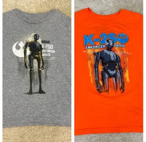 Lot of 2 Boys' S/S Star Wars Rogue One Droid K-2SO Tee T-Shirt Sz 7 & 7/8 - Picture 1 of 7
