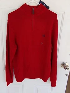 Mens Chaps Red Lodge Winter Sweater Zip Up Neck NEW $70.00 - Picture 1 of 2