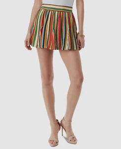 Jessica Simpson Women's White Pull On Archer Striped Mini Skort Short Size S - Picture 1 of 3