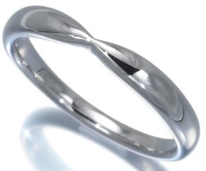 TIFFANY & Co. Harmony Platinum 3mm Wedding Band Ring 6.5 New - Picture 1 of 5