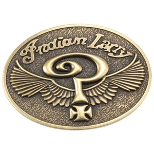 Indian Larry Belt Buckle Western Coyboy Native American Motorcyclists (INLY-01) - Picture 1 of 2