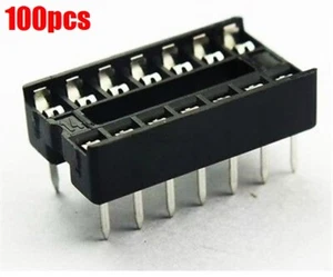 Adaptador de zócalos DIP14 de 14 pines 100 piezas tipo soldadura entre otros - Imagen 1 de 2
