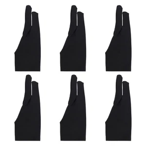 3X(Two Finger Artist Glove 6PCS,  Smudge Drawing Glove for Graphic Tablet 9773 - Picture 1 of 7