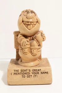 VTG 1972 Paula beige The Seat's Great... W-271 Love Decor Statue Figurine - Picture 1 of 7