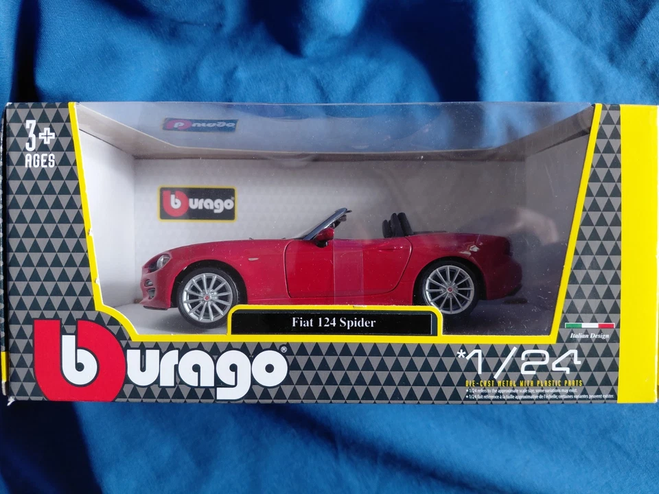 FIAT 124 SPIDER MODELLINO 1/24 DIE-CAST B BURAGO - Immagine 1 di 1