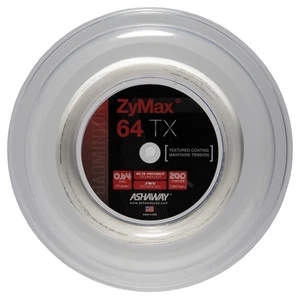 ASHAWAY ZYMAX 64 TX 200M BOBINA RAQUETA BÁDMINTON CUERDA COLOR BLANCO - Imagen 1 de 1