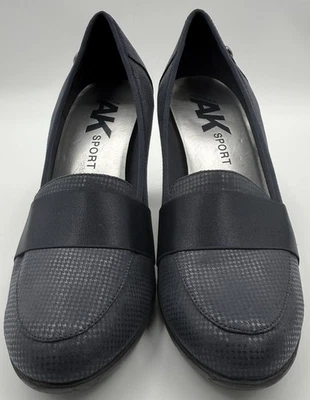 ¿Algún Klein Sport Azul Marino Micro Shimmer Pata de Gallo 3""?4? Tacón grueso talla 11M Foto 1 de 4