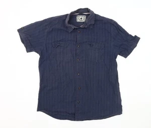 Red Herring Men's M Blue Short Sleeve Casual Shirt - Picture 1 of 12