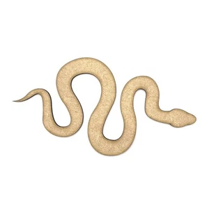 Wooden Snake MDF Craft Shapes For Blanks, Gift Tags & Scrapbooks - Picture 1 of 3