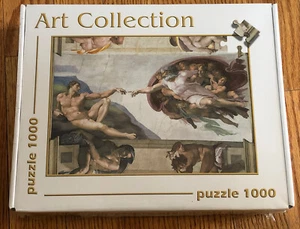 Michelangelo La Creazione Di Adamo 1000 pz Puzzle Collezione Arte Made in Italy - Foto 1 di 3