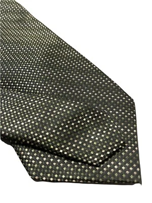 Corbata para hombre Jhane Barnes 100 % seda a rayas digital gris verde nueva con etiquetas  Foto 1 de 4