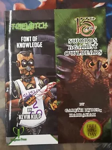Timewatch FONT OF KNOWLEDGE / 13th Age SWORDS AGAINST OWLBEARS 2017 Free RPG Day - Picture 1 of 2