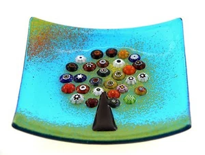 Piatto Albero dell Vita Tree Life Murrina Vetro di Murano Made in Italy - Foto 1 di 1