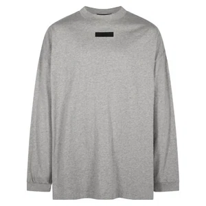 Fear of God Essentials SS24 Long-Sleeve Tab Tee Dark Heather - Picture 1 of 7