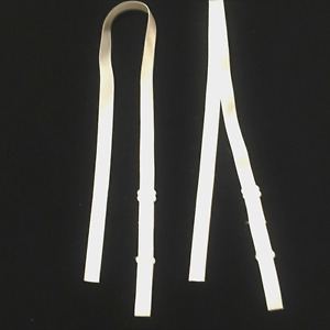 Soutien-gorge sangle de lingerie remplacement 3/8" ruban satiné 15" blanc 3 paires SS8
