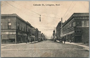 LIVINGSTON MT CALLENDER STREET ANTIQUE POSTCARD - Picture 1 of 2