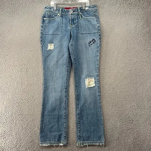 Vintage GUESS JEANS Womens 27 Y2K Boot Leg Pants Retro Denim Bohemian Pants - Picture 1 of 11