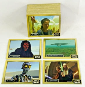 STAR WARS EPISODE 1 PHANTOM MENACE (Ikon 1999) GOLD FOIL PARALLEL Card Set (60) - Picture 1 of 5