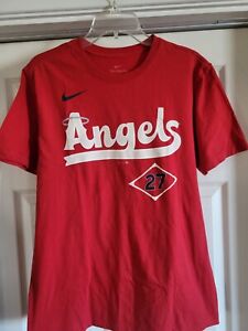 Mike Trout Los Angeles Angels #27 Nike City Connect T-Shirt Large Red