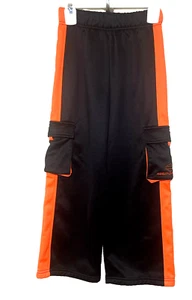 Harley-Davidson Youth Boys Athletic Pants Black Neon Orange SIze 6 - Picture 1 of 3