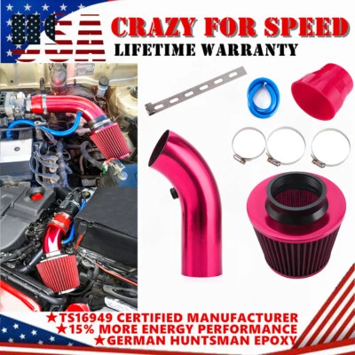 Juego de inducción de filtro de admisión de aire frío para automóvil Accesorios de sistema de manguera de flujo de alimentación de tubería Foto 1 de 4