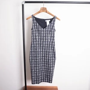 MAX MARA Gray Sleeveless Slim V-Neck  Pencil Bodycon Cotton Dress Size 4 34 XS   - Picture 1 of 7