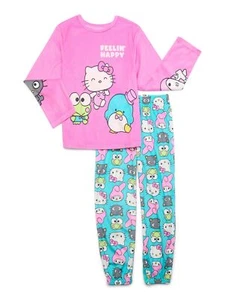 Hello Kitty and Friends 'Feelin' Happy' Girl's Soft Character Pajama Set - Picture 1 of 10