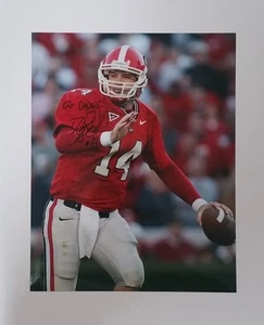 David Greene Georgia Bulldogs Autographed 11x14 Photograph Picture Inscription! - Picture 1 of 2