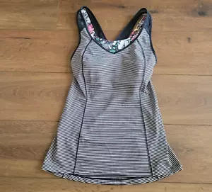Lululemon Damen Gr. 4 Tank Super Sport So Fly Schmetterling Engelsflügel Mini Streifen - Bild 1 von 17