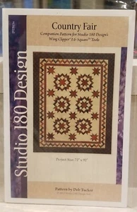Country Fair Quilt Pattern use w/ Wing Clipper I & Square2 Carpenters Wheel NEW - Picture 1 of 2