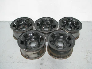 Set of 5 Nissan Patrol GU Black Wheel Rims 6 Stud 16" X 8" - Picture 1 of 2