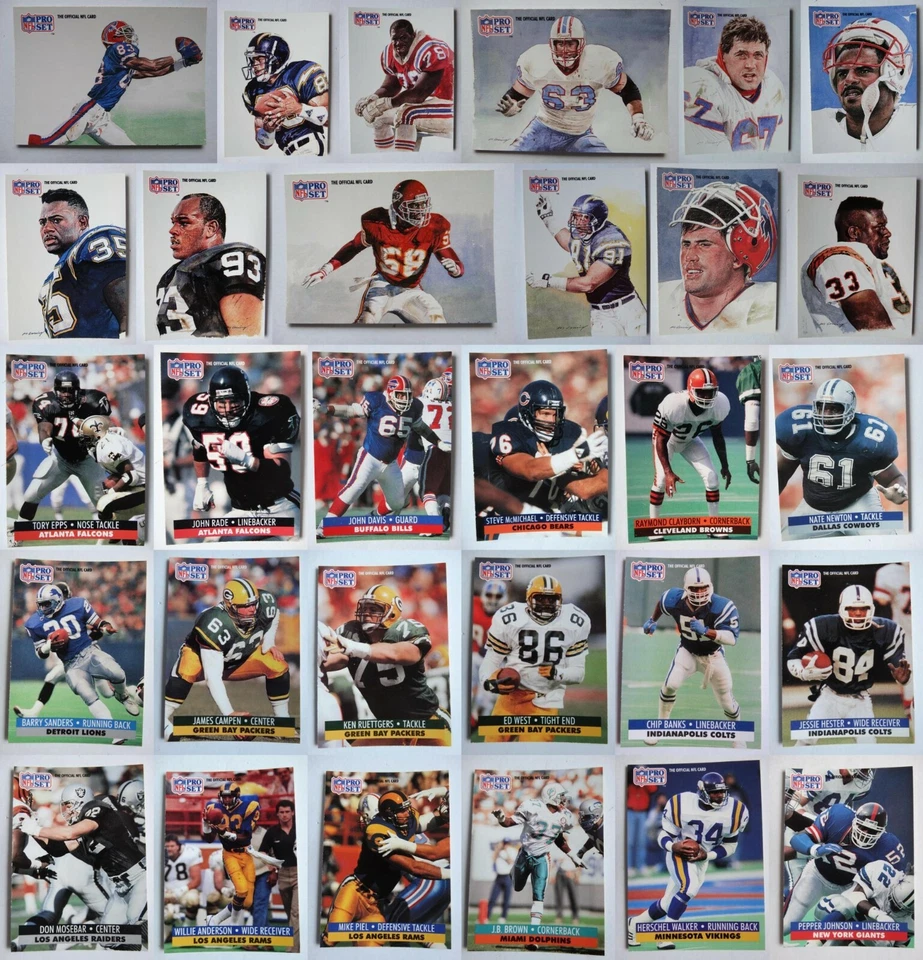 1991 Pro Set Football Cards Complete Your Set U You Pick From List 406-616 - Image 1 of 1