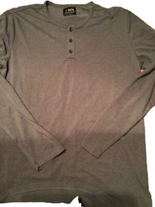 Cuts Kleidung Langarm Rundhalsausschnitt geschwungener Saum Henley XL kostenloser Versand - Bild 1 von 1