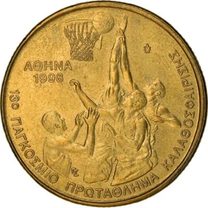 Greece 100 Drachmes Coin | Basketball Championships | KM170 | 1998 - Picture 1 of 4