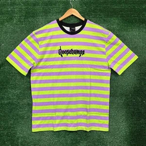 Dumbgood x Goosebumps Logo Stripped T-Shirt Size Large - Picture 1 of 4