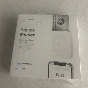 Autentico lettore di carte di credito quadrato per contactless e chip (2ND GEN) scatola aperta - Foto 1 di 4