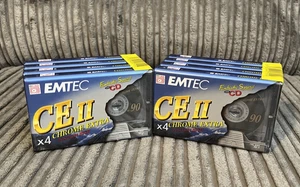 Emtec 90 blank type 2 ce ii chrome extra cassette tape x 8 new & sealed - Picture 1 of 10