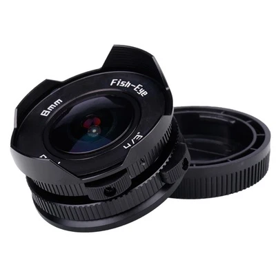 8mm F3.8 180° Wide Angle Lens For Micro M4/3 MTF PEN F E-M1 II E-M5 GH5 G7 new - Image 1 of 4